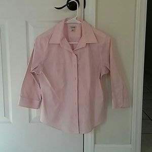 Pink button down shirt